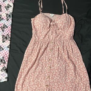 Pink and white flower dress